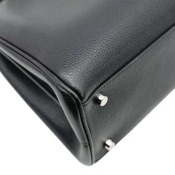 Gucci  Zumi Medium Leather Top Handle Shoulder Bag Black 564714 - Picture 7 of 12